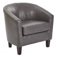 OSP Home Furnishings ETN-PD26 Ethan Fabric Tub Chair with Dark Espresso Wood Legs